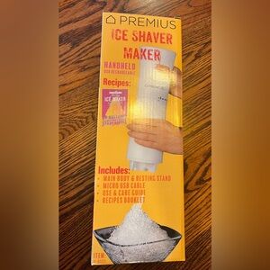 PREMIUS NEW IN BOX Handheld Ice Shaver/maker  - White